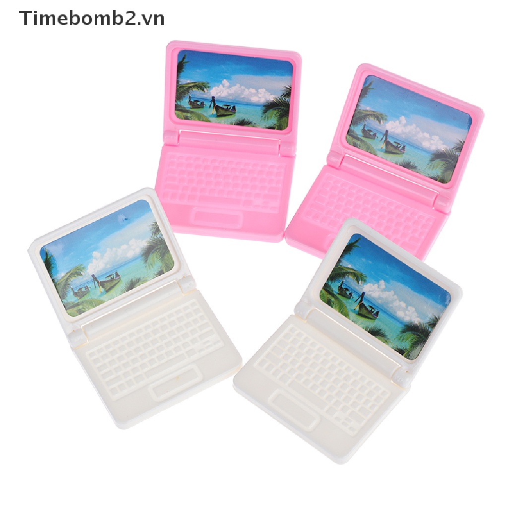 Bộ 2 Máy Tính mini Tỉ Lệ 1: 12 Xinh Xắn Dành Cho Búp Bê