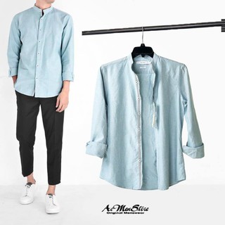 Áo sơ mi nam cổ trụ Routine