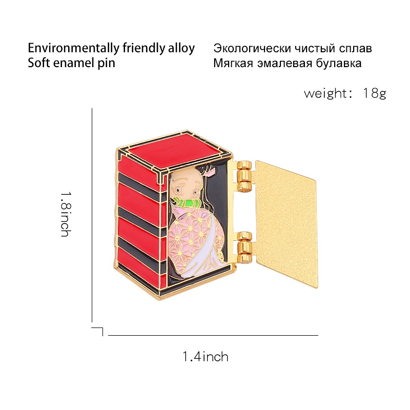 Ghim Cài Áo Họa Tiết Hoạt Hình Demon Slayer Độc Đáo