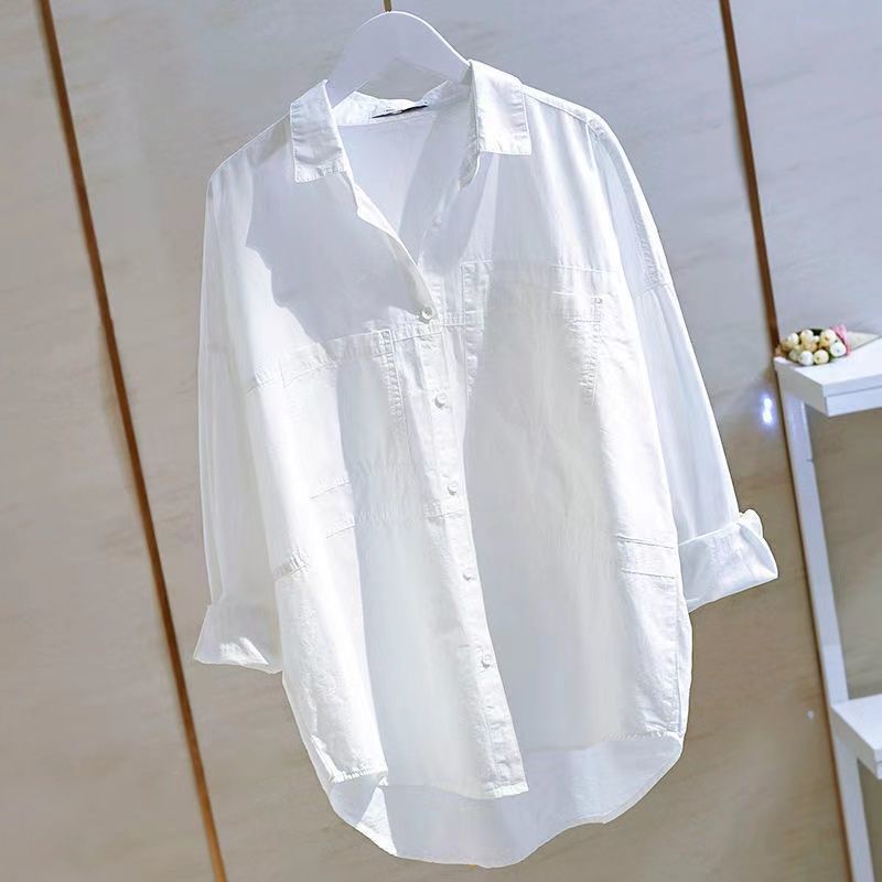 Áo Sơ Mi Nữ Dài Tay Cổ Bẻ Thời Trang Hàn