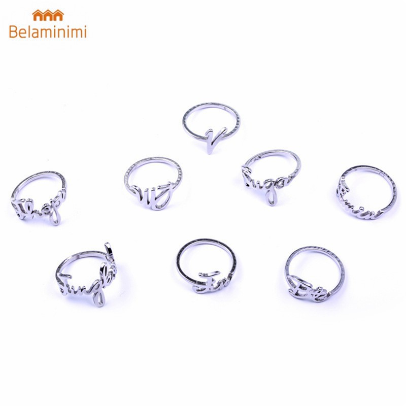 Nhẫn đeo tay kim loại phong cách KPOP BTS Jungkook V JIMIN SUGA JIN J-HOPE