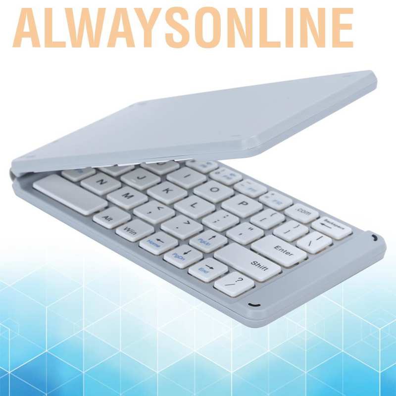 Alwaysonline Foldable Bluetooth3.0 Keyboard  Folding Portable Ultra Thin Wireless Rechargeable for IOS / Android Windows Phone Laptop Computer