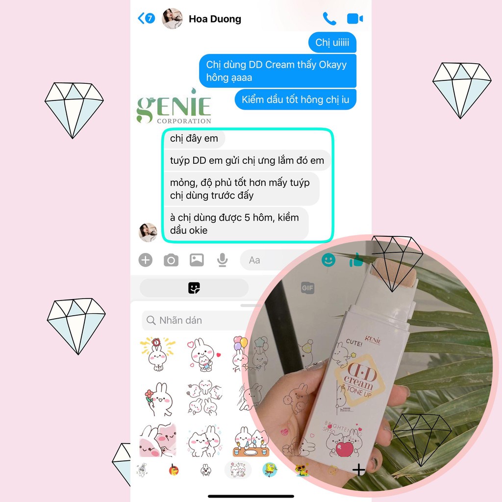 Kem nền chống nắng Genie DD Cream & Tone Up Mẫu Mới 2020