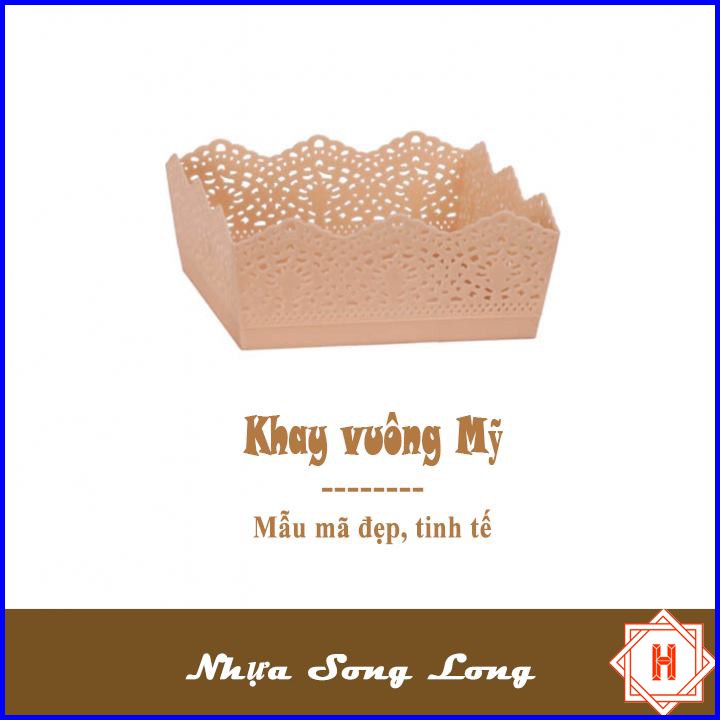 Khay nhựa đựng đồ vuông Song Long cao cấp { H }