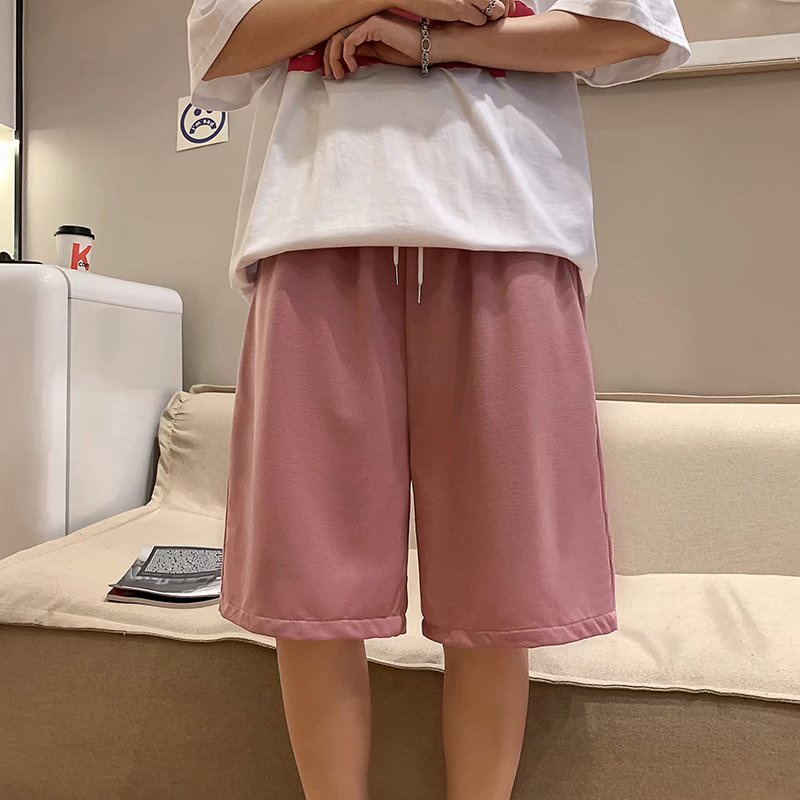 【M-5XL】Quần Thể Thao Ngắn Màu Trơn Thời Trang Unisex Chất Lượng Cao Phong Cách Hàn Quốc dây rút simple couple clothes