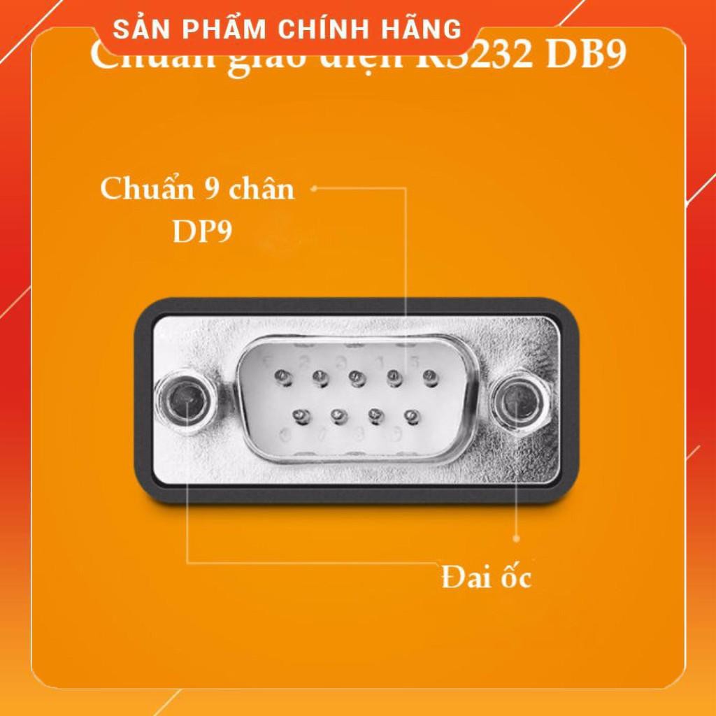 Cáp chuyển đổi USB 2.0 sang 2 đầu COM RS232 đực chuẩn DB9 dài 1.5m UGREEN 30769 dailyphukien