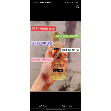 Dầu dưỡng da body Gothic | BigBuy360 - bigbuy360.vn