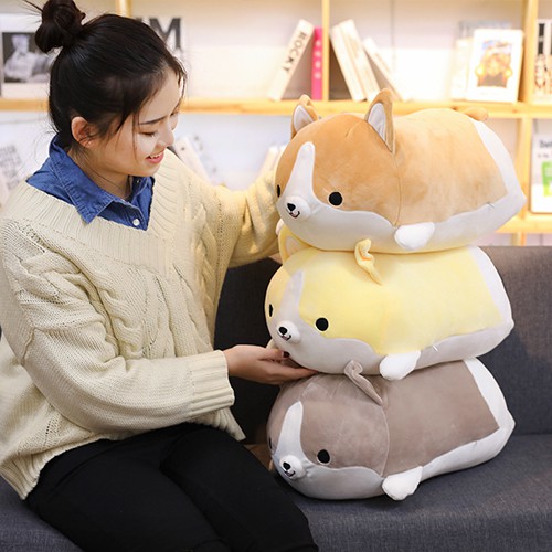 Gấu Bông Chó Corgi Mini Dễ Thương Cute 35cm - 50cm