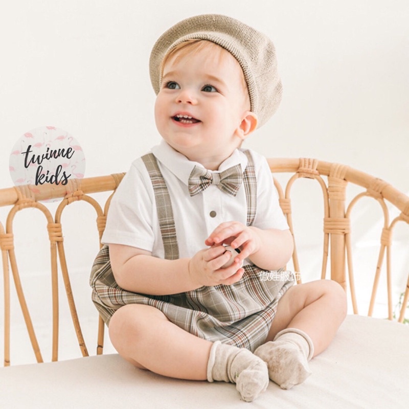 Bộ đồ bé trai cộc tay Twinne kid, đồ công tử mặc đầy tháng, dự tiệc, thôi nôi chất liệu cotton thoáng mát