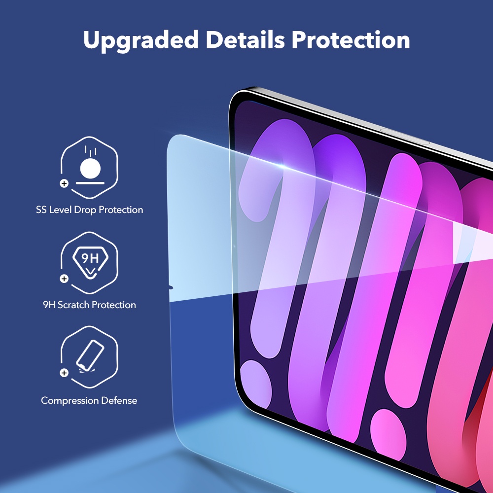 Kính cường lực ESR bảo vệ màn hình cho máy tính bảng iPad Mini 6 2021 tiện dụng