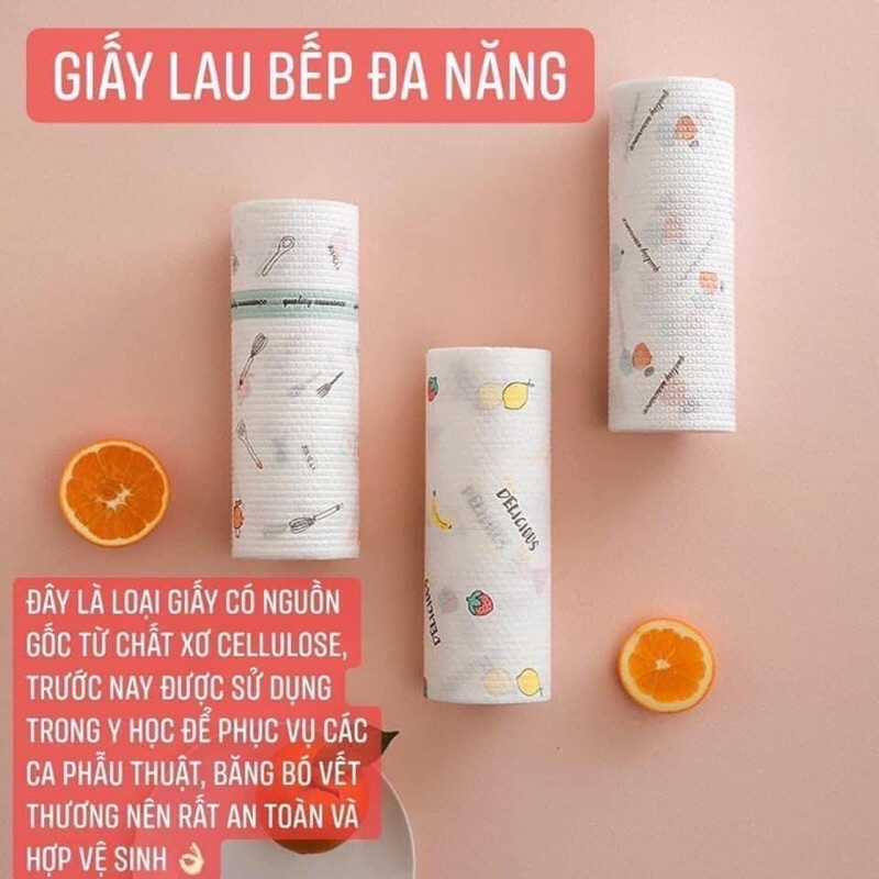 Cuộn giấy lau bếp đa năng siêu dai, giặt tái sử dụng nhiều lần