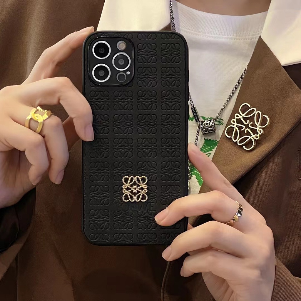 Xiaohongshu Ốp Điện Thoại Da In Logo Kim Loại Cho iphone 13 11 12 14 pro max xr xs 7p