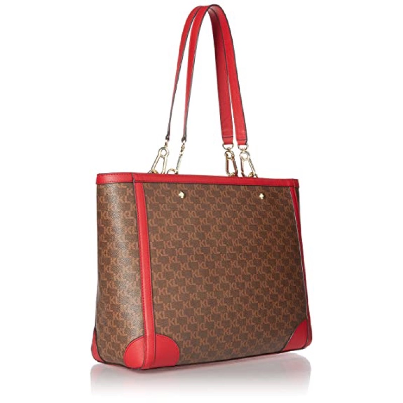 TÚI ĐEO VAI ADELE TOTE KARL LAGERFELD MÀU NÂU - AUTHENTIC