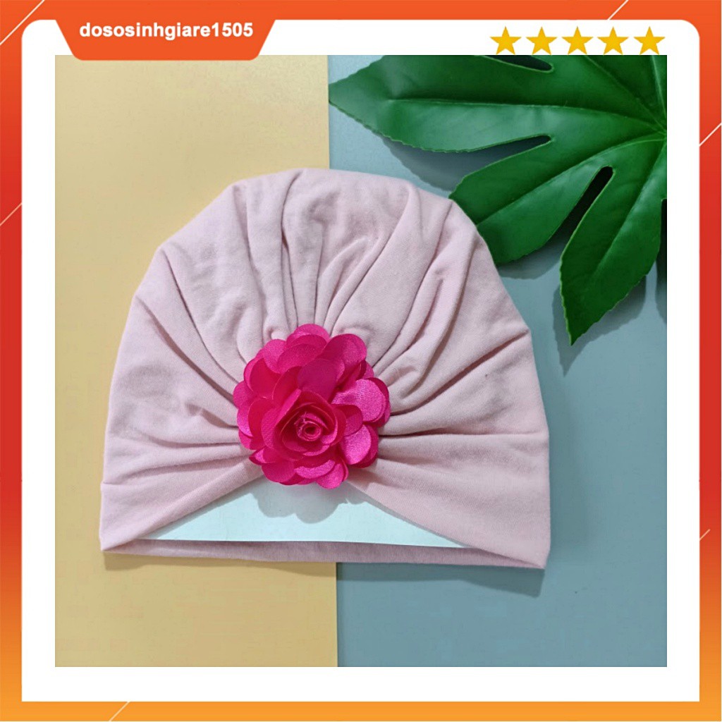 Nón Turban hoa/ Mũ Turban đính bông cho bé gái