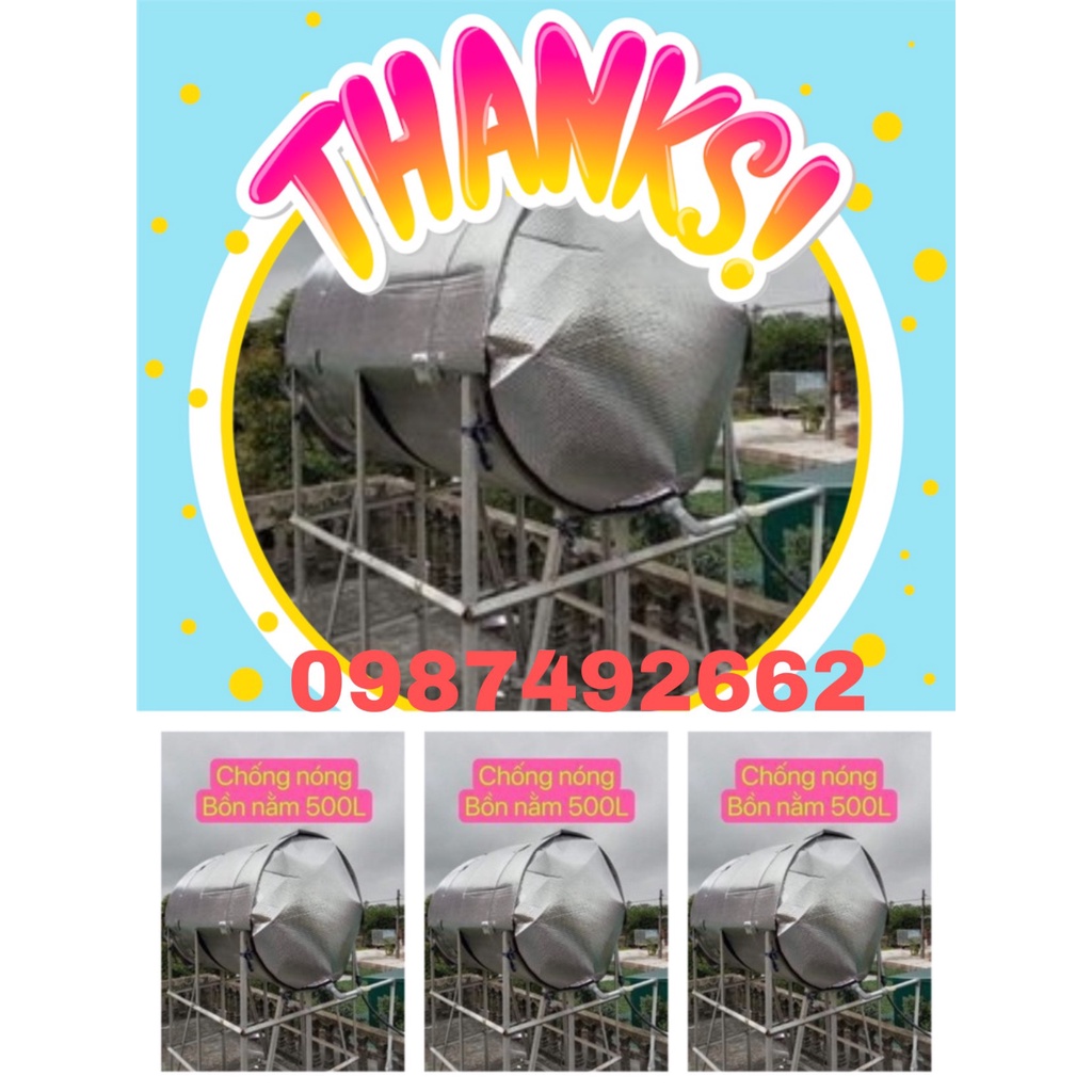 #Vỏ_bọc_chống_nóng téc_bồn_nước ( 500 Lít ĐỨNG + NẰM )