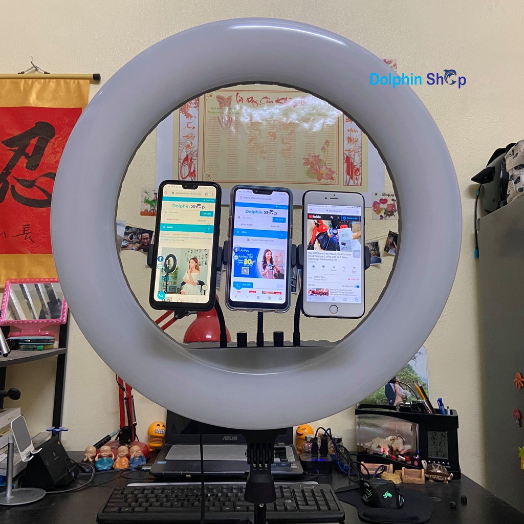 [Size Lớn Nhất 54cm] Đèn Livestream size 54cm (21inch) Dành cho Livestream Bán Hàng, Makeup, Phun Xăm