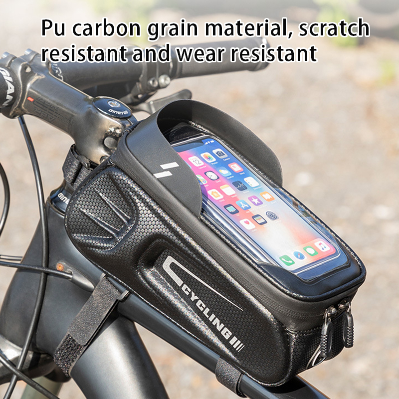 Pu Túi Đựng Đồ Dùng 6.4 Inch Treo Sườn Xe Đạp Tiện Dụng