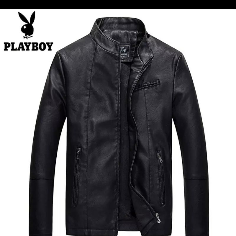 Áo da nam chính hãng nổi tiếng Playboy/ /áo da lót lông