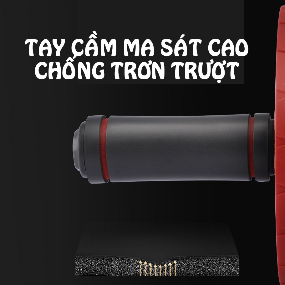 CON LĂN TẬP CƠ BỤNG CÓ ĐÀN HỒI NHIỀU LOẠI - TẶNG THẢM LÓT CHỐNG ĐAU GỐI, GIÚP SĂN CHẮC CƠ NGỰC VÀ CƠ BỤNG