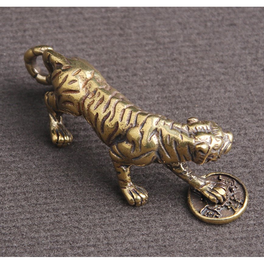 Tượng Hổ đồng - 🎁FREESHIP🎁Tượng đồng phụ kiện tiểu cảnh, bàn trà, trang trí bonsai, bàn làm việc