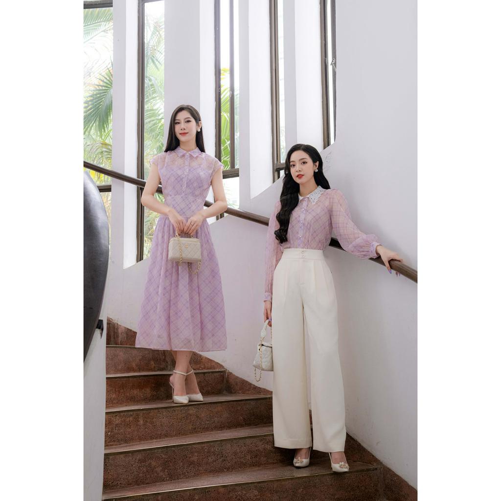 Quần suông ống rộng 2 khuy-Be_LALYA_Q091