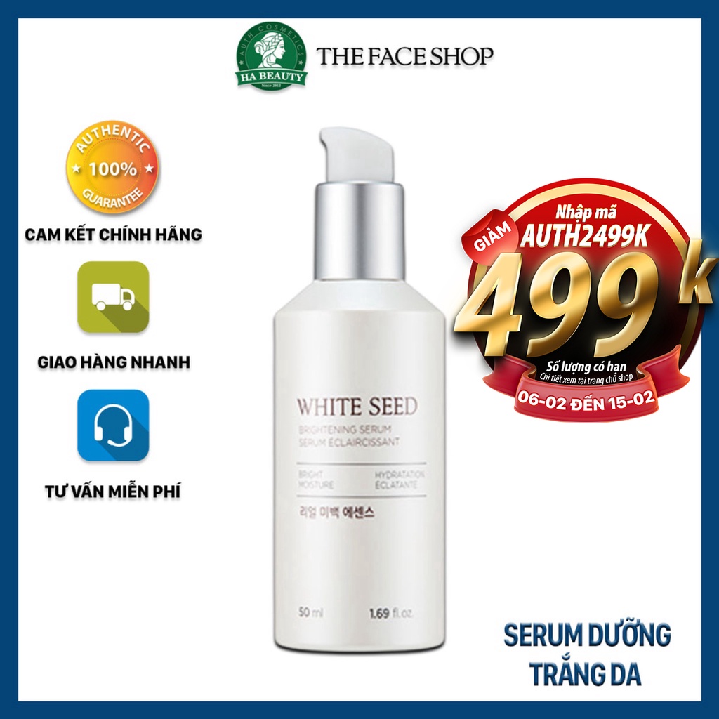 Serum dưỡng trắng da dưỡng ẩm làm mờ nám đốm nâu The Face Shop White Seed Brightening Serum 50ml