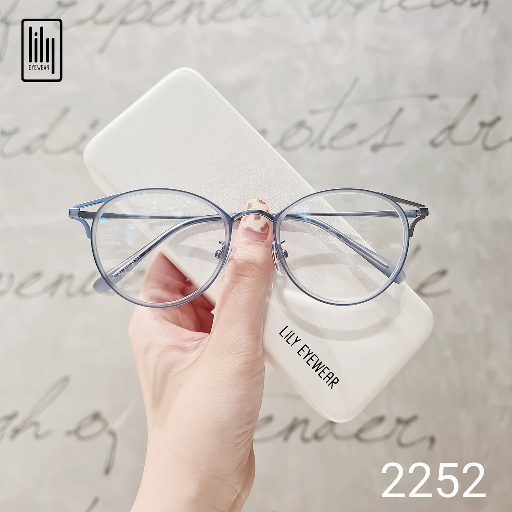 Kính mắt mèo cao cấp nữ Lilyeyewear chất liệu kim loại thanh mảnh màu sắc thời trang 2252 | BigBuy360 - bigbuy360.vn