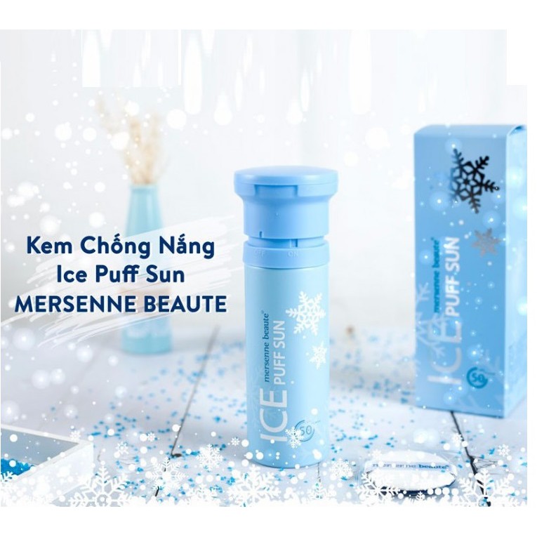 [Hàng Chính Hãng] Kem Chống Nắng 3in1 make up mát lạnh Mersenne Beaute Ice Puff Sun SPF50+ 100ml