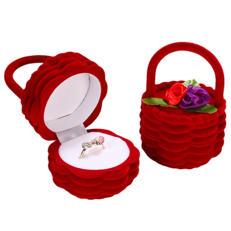 Hộp đựng trang sức nhỏ hình giỏ hoa dễ thương
