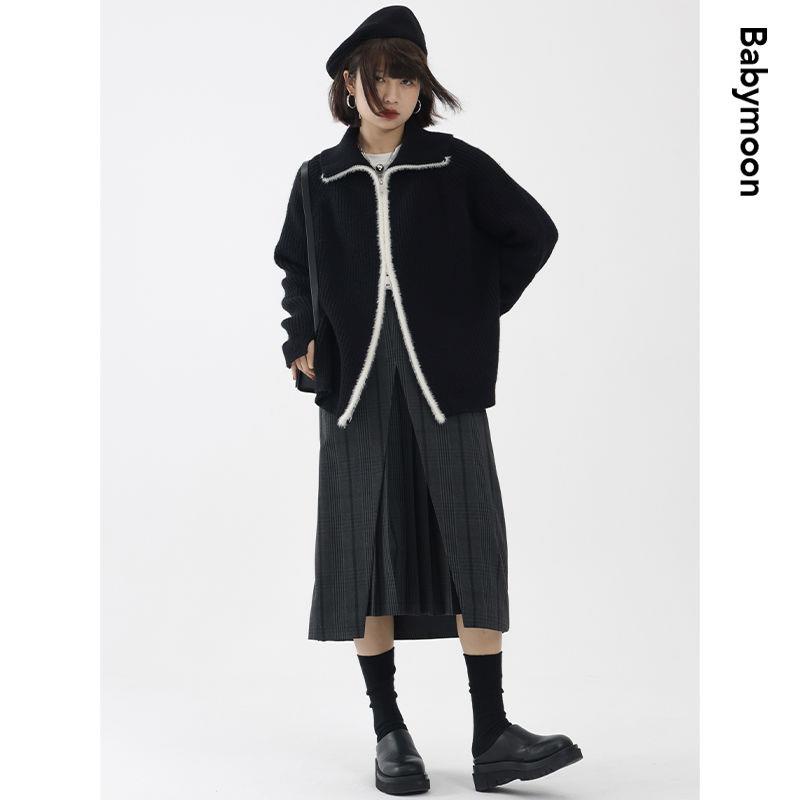 Áo Khoác Len Khóa Kéo Đôi Phong Cách Mới Mùa Xuân 2022