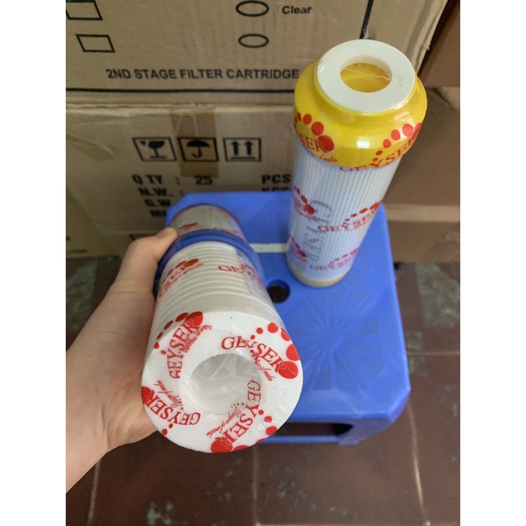 Lõi Lọc Số 1,2 Máy Geyser Liên Doanh ♥️ Lõi Số 1 Bông, Số 2 Cation Làm Mềm Nước