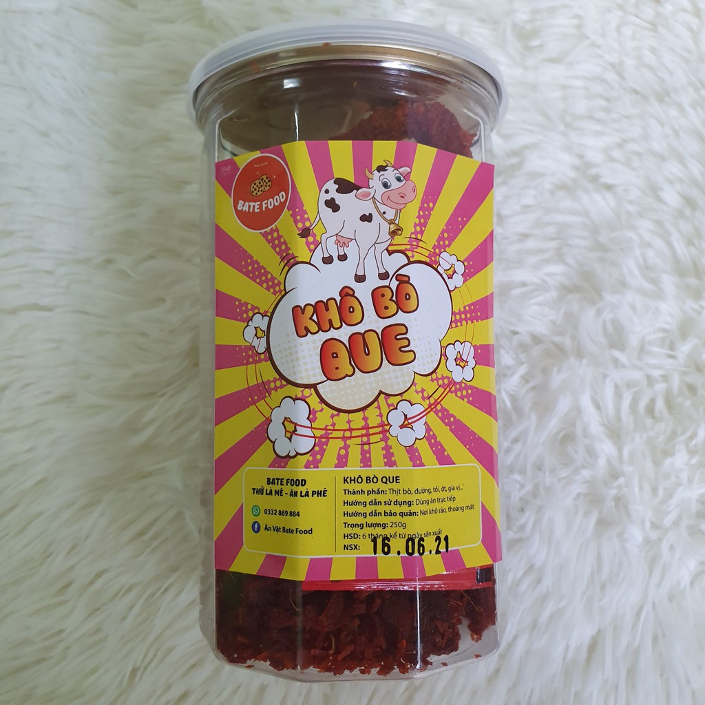 Khô Bò Que 250g Siêu Ngon Loại Đặc Biệt Thơm Ngon Thượng Hạng  I BateFood I Đồ Ăn Vặt | BigBuy360 - bigbuy360.vn