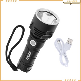 [Ususexa] Đèn pin siêu sáng XHP70 26650 Pin Sạc USB chống nước 2000 có thể tháo rời 3 chế độ Công cụ sinh tồn