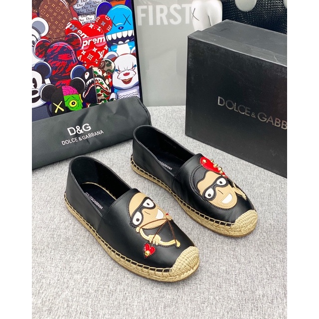 💯Hàng mới về🔥Giày slip on 𝔻&𝔾 bắn cung đế cói fullbox