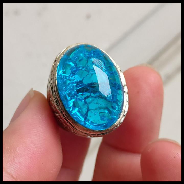 Nhẫn Đeo Tay Mặt Đá Aquamarine Độc Đáo (7)