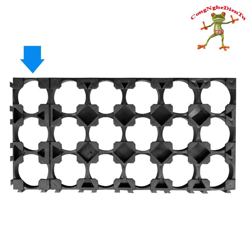 Khung pin giá đỡ pin 18650 Li-ion dạng 3 ngăn lắp ghép