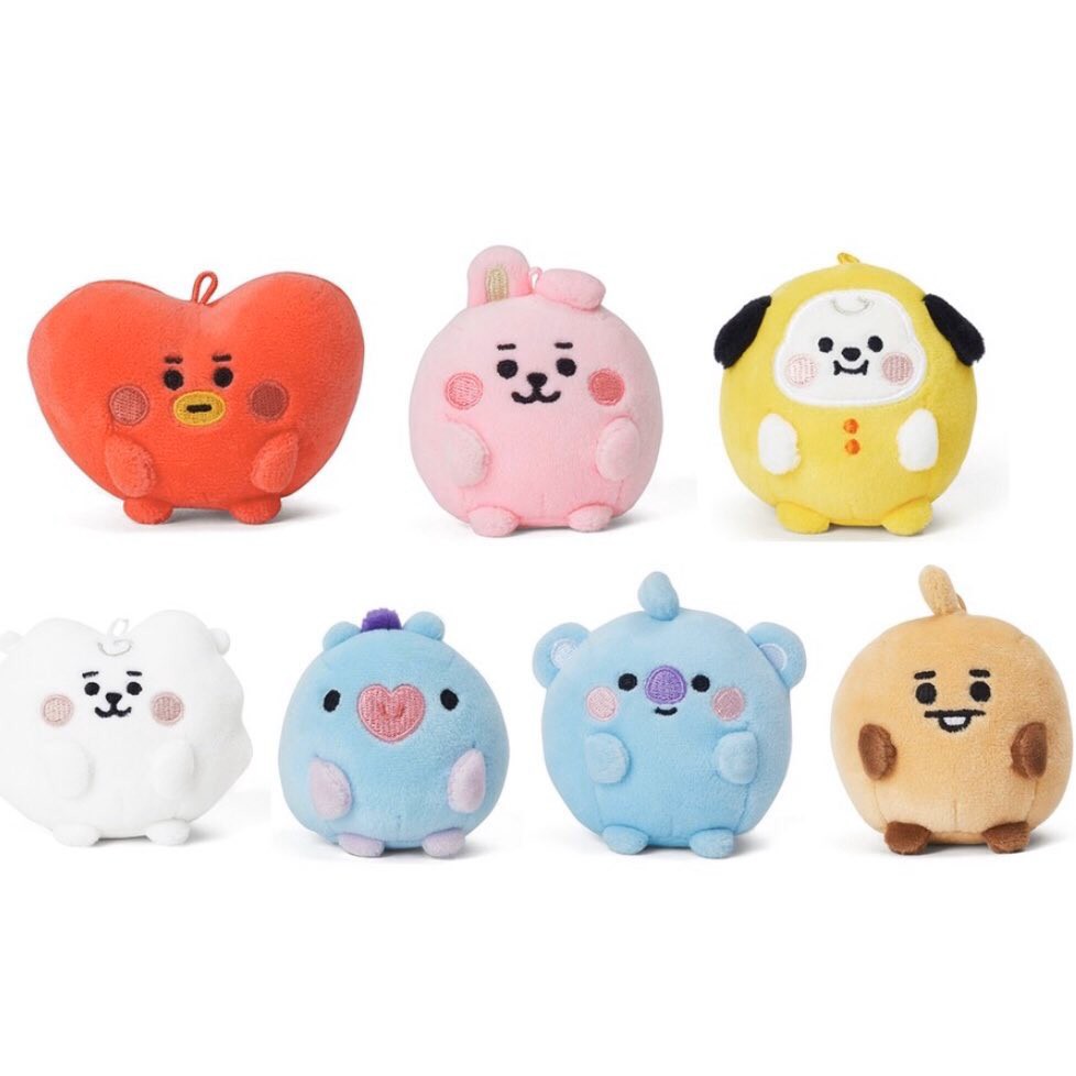 BT21 Mini plus pong pong móc khóa mini plus baby