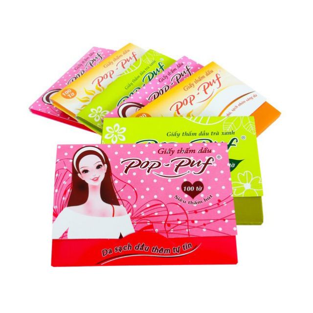 Giấy thấm dầu Pop - puf 100 tờ 3 loại lựa chọn