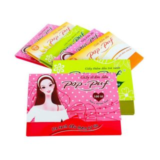 Giấy thấm dầu Pop - puf 100 tờ 3 loại lựa chọn