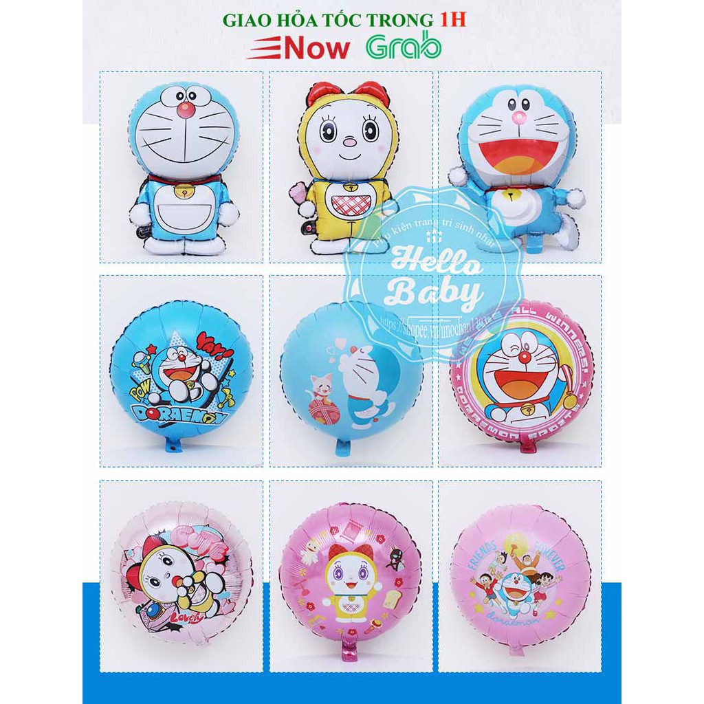 Bóng trang trí hình Doraemon các loại