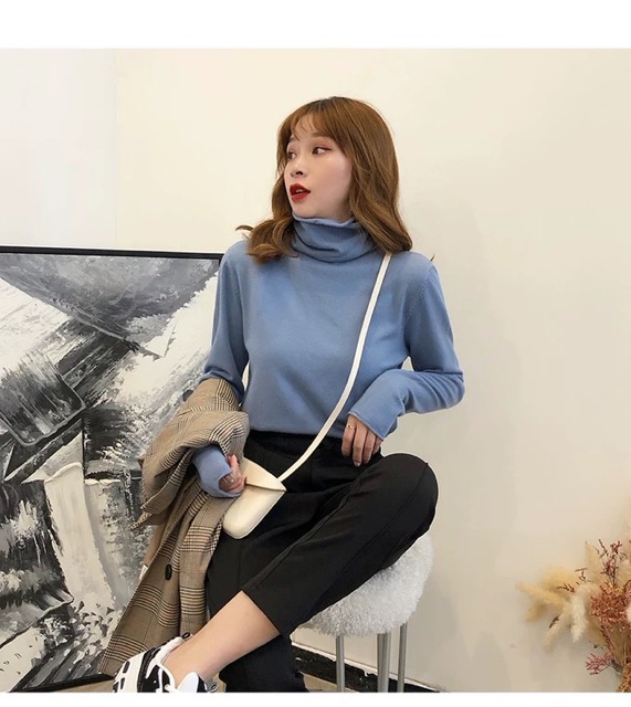 Áo len mỏng cổ lọ ORDER