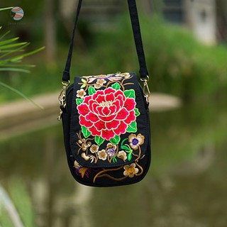 Túi đeo chéo thêu họa tiết thổ cẩm thời trang dành cho nữ
