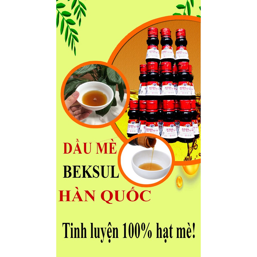 Dầu Mè Hàn Quốc Beksul Chai 110 ml