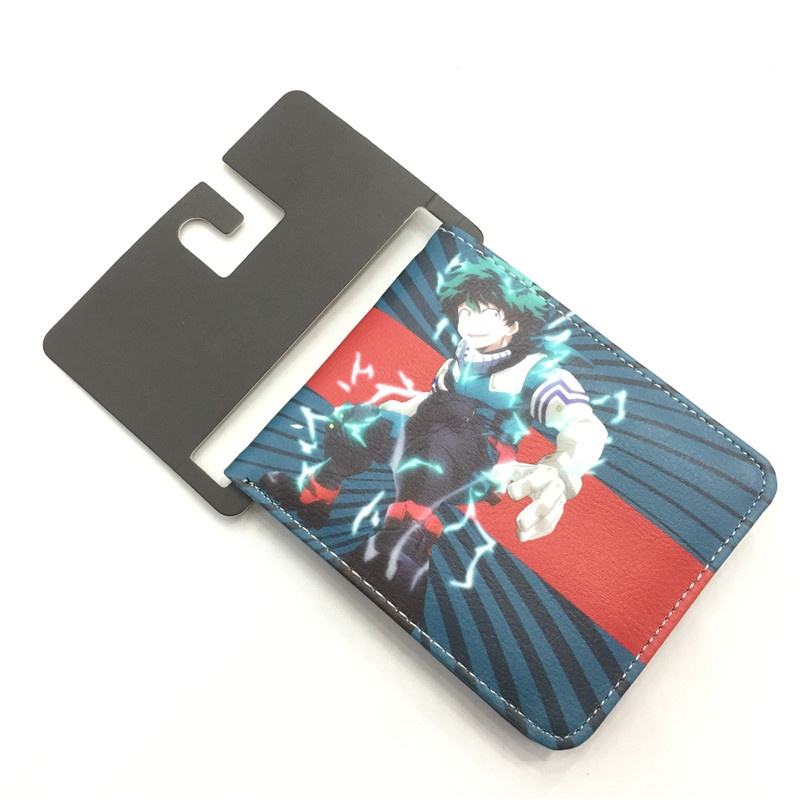 Ví Da PU Ngắn Gập Đôi In Hình My Hero Academia Midoriya Izuku Deku Thời Trang Cho Nam Giá Đỡ