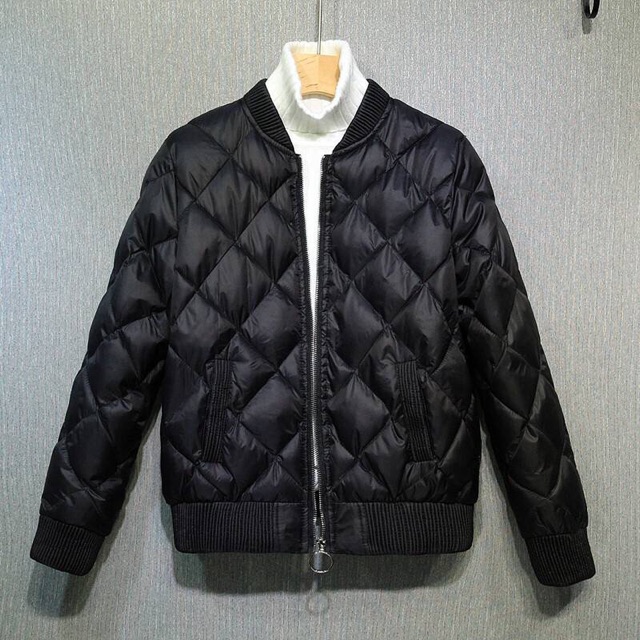 Áo bomber phao  quả trám