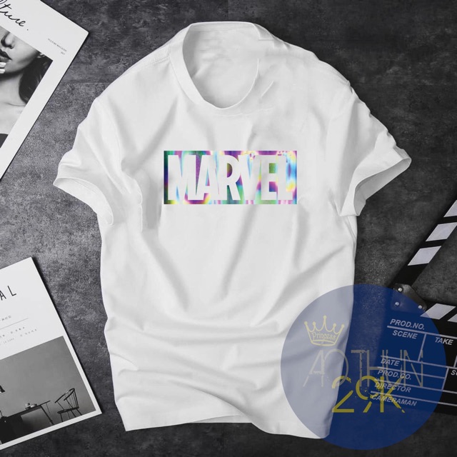 ALBUM 528 - ÁO THUN UNISEX LOGO MARVEL PHẢN QUANG CỰC ĐẸP | BigBuy360 - bigbuy360.vn