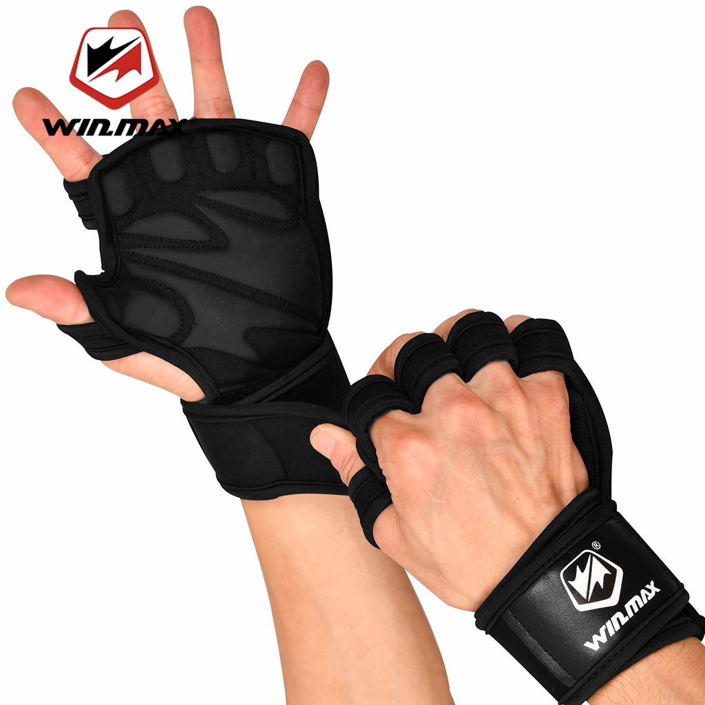 Găng tay thể theo WINMAX hỗ trợ cổ tay và bảo vệ lòng bàn tay nâng tạ không trơn trượt thoáng khí cho nam và nữ