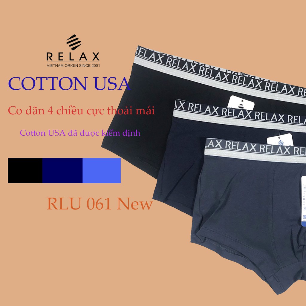 Quần lót đùi nam Relax Cotton Thấm hút thoáng mát RLU061