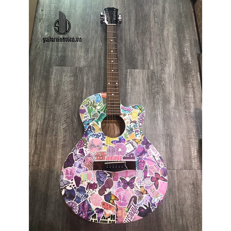 Sticker trang trí cho đàn guitar - loại không ngấm nước - inbox lựa mẫu