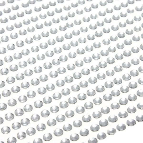 850Pcs 3mm Shining Crystals Rhinestones Car Decor Decal Styling Mobile Art Diamond Self Adhesive Sticker Flat Acrylic Drilling Stickers